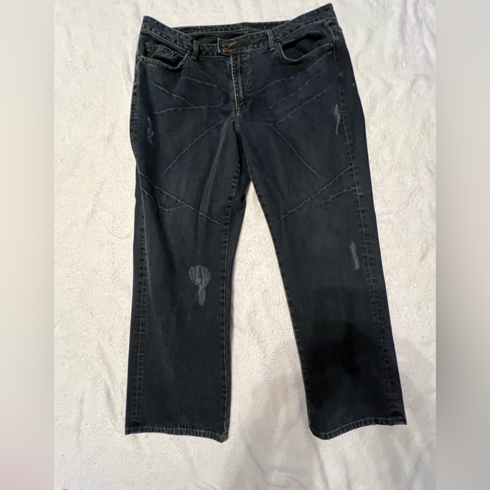 Dark Wash Denim Jeans Womens Distressed Size 18 by Seven7 brand